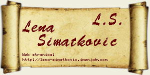 Lena Simatković vizit kartica